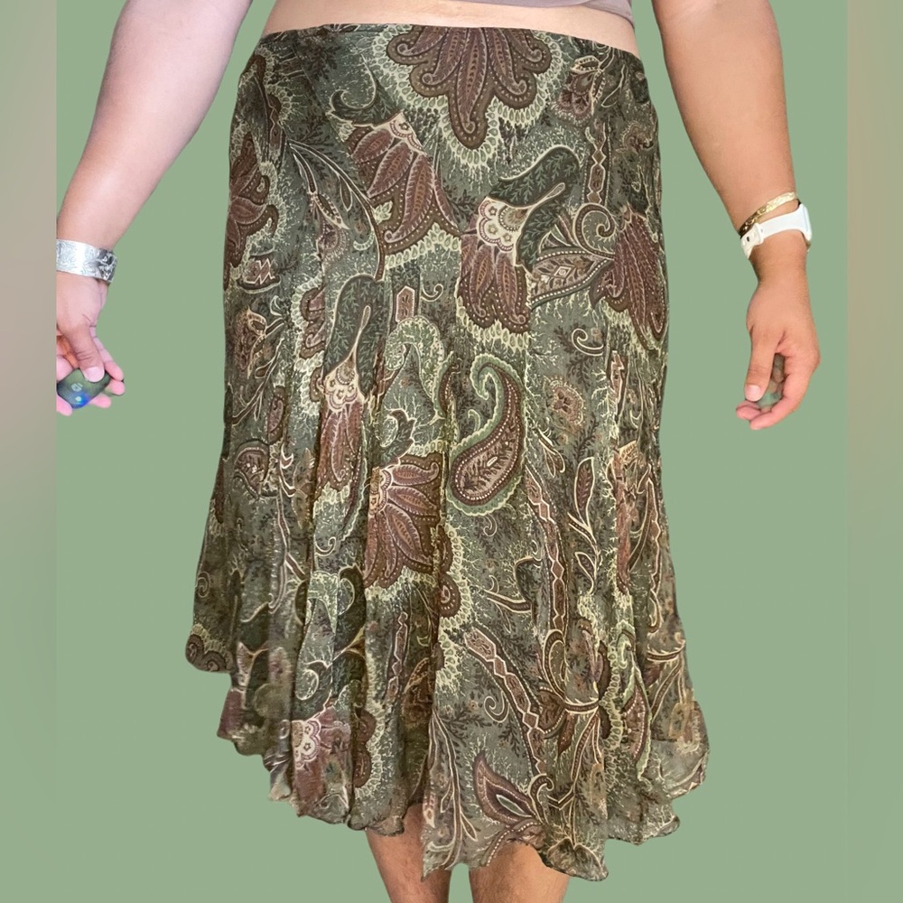 Vintage Paisley Charter Club Skirt Size 16